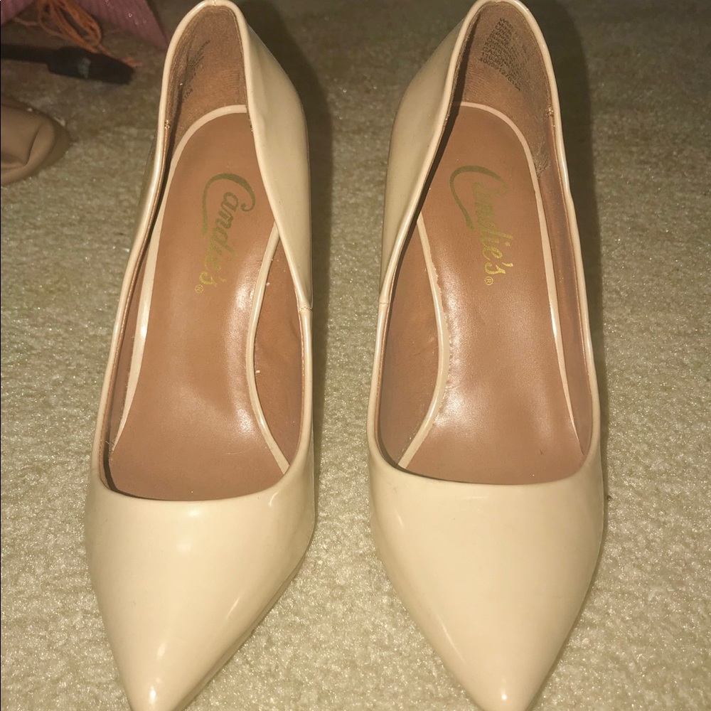 Candies::  Nude/Tan/Beige Stilettos. Size 6.5 US